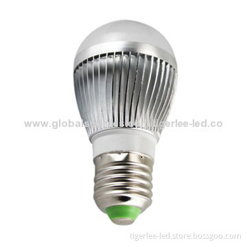 E27 3W LED Bulb, Great Energy Saving, CRI>80, Aluminum Shell + PC Lampshade